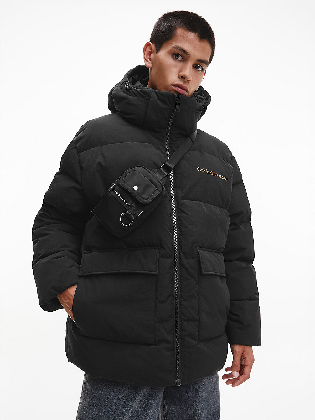 CK BLACK Unisex Recycled Nylon Puffer Jacket undefined unisex Calvin Klein