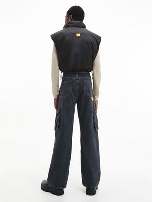 CK BLACK Unisex Reversible Puffer Gilet for unisex CALVIN KLEIN JEANS