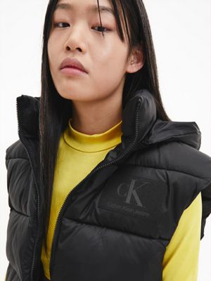 CK BLACK Unisex Reversible Puffer Gilet for unisex CALVIN KLEIN JEANS