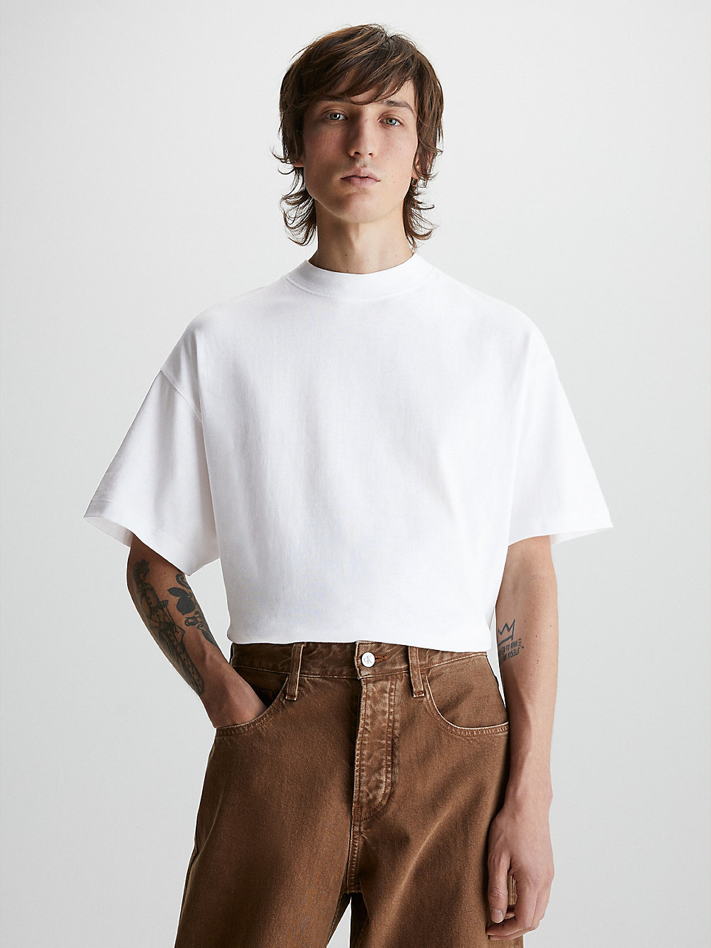 BRIGHT WHITE Unisex Oversized T-Shirt undefined unisex Calvin Klein