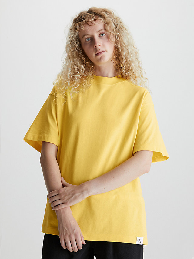 Sunlit Yellow T-Shirt Oversize Unisexe undefined unisex Calvin Klein