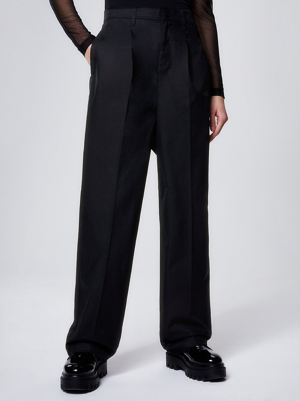 CK BLACK Pantaloni Aderenti In Twill Di Cotone Unisex undefined unisex Calvin Klein