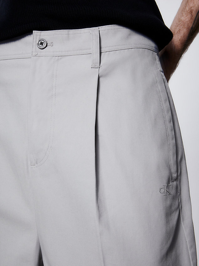 grey unisex twillkatoenen broek voor unisex - calvin klein jeans