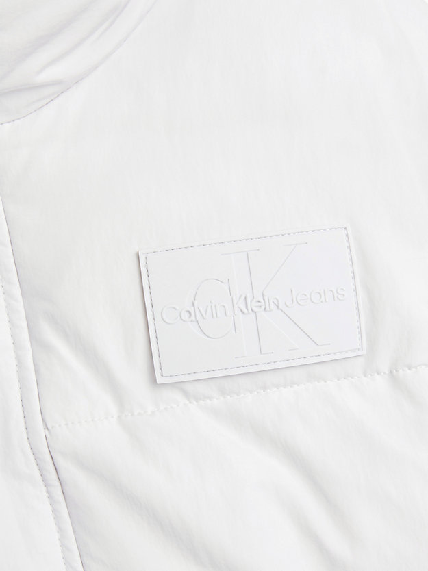 ghost grey kurtka puchowa o krótkim fasonie z materiałów z recyklingu dla unisex - calvin klein jeans