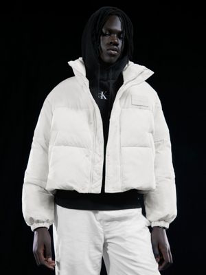 Calvin klein white hot sale puffer jacket