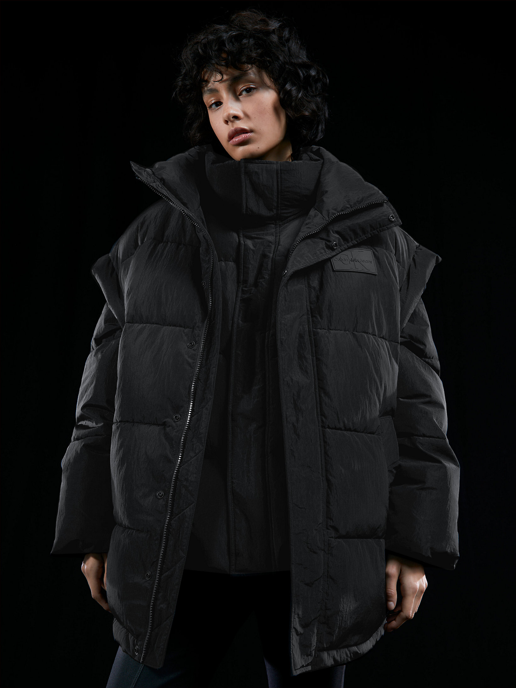 CK Black Unisex Oversized Puffer Bodywarmer undefined unisex Calvin Klein