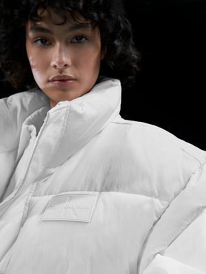 chaleco de plumas oversized unisex grey de unisex calvin klein jeans