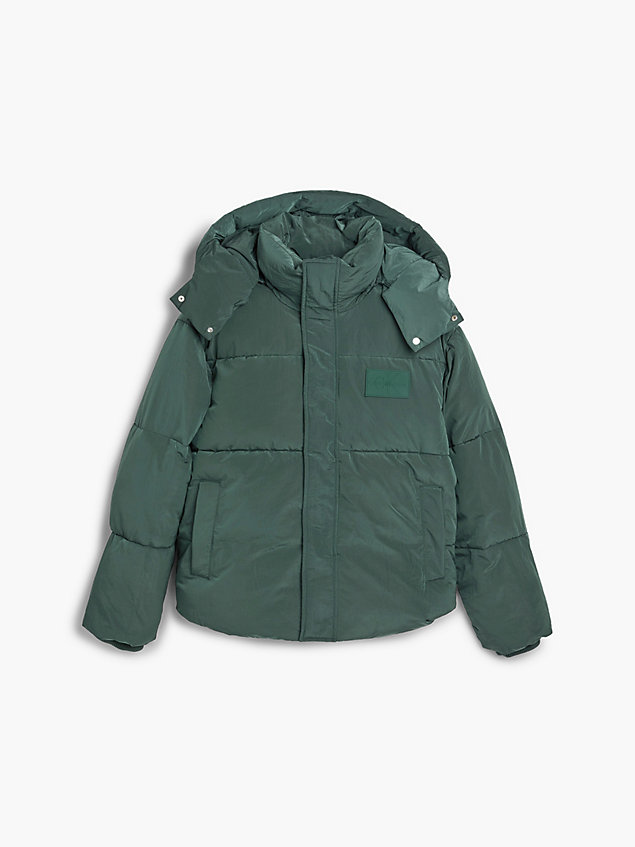 green unisex padded puffer jacket for unisex calvin klein jeans