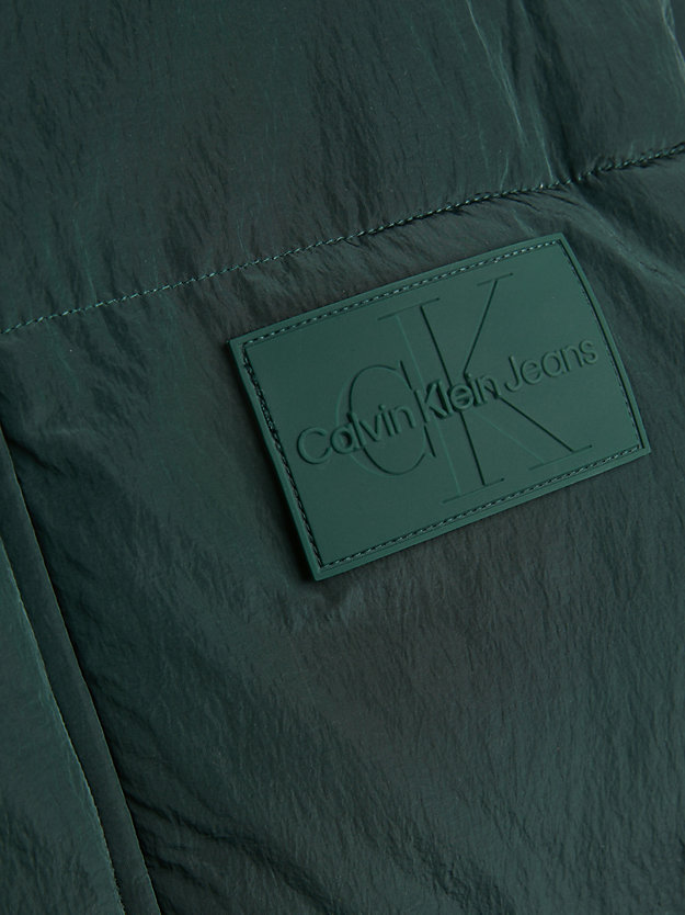 dark seaweed unisex padded puffer coat for unisex calvin klein jeans