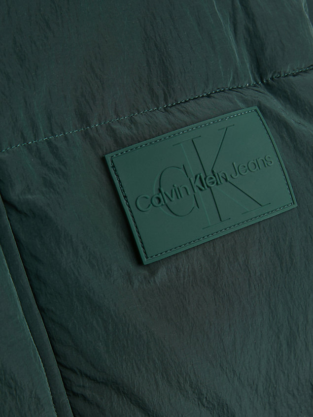green unisex padded puffer coat for unisex calvin klein jeans