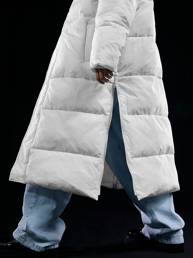 grey unisex padded puffer coat for unisex calvin klein jeans