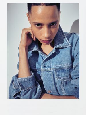 DENIM MEDIUM Unisex Oversized Jeansjacke - Pride für unisex CALVIN KLEIN JEANS