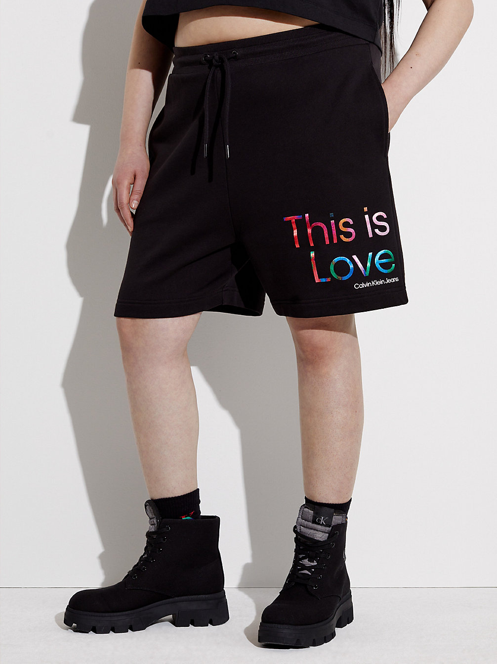 CK BLACK Unisex Jogger Shorts - Pride undefined unisex Calvin Klein