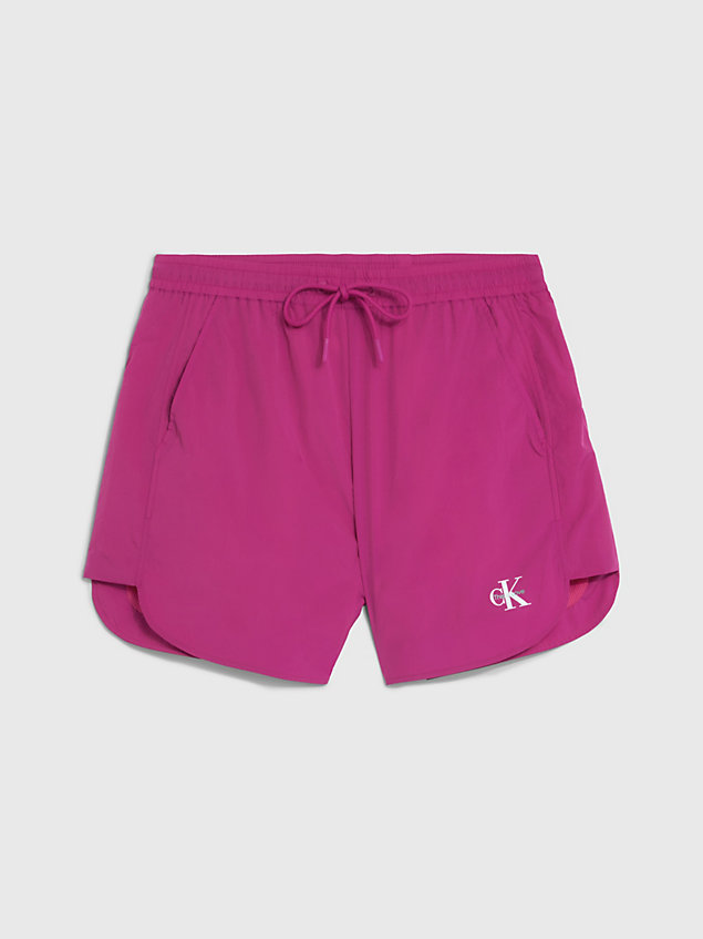 purple unisex nylon runner shorts - pride for unisex calvin klein jeans