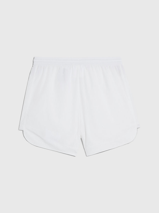 white unisex nylon korte sportbroek - pride voor unisex - calvin klein jeans