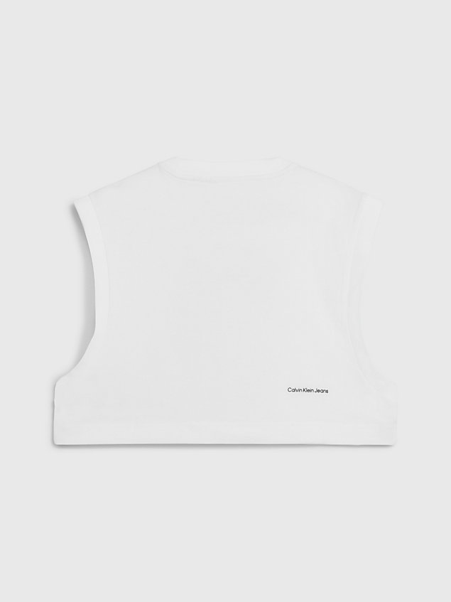 white unisex printed tank top - pride for unisex calvin klein jeans