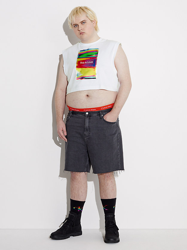BRIGHT WHITE Camiseta de tirantes estampada unisex - Pride de unisex CALVIN KLEIN JEANS