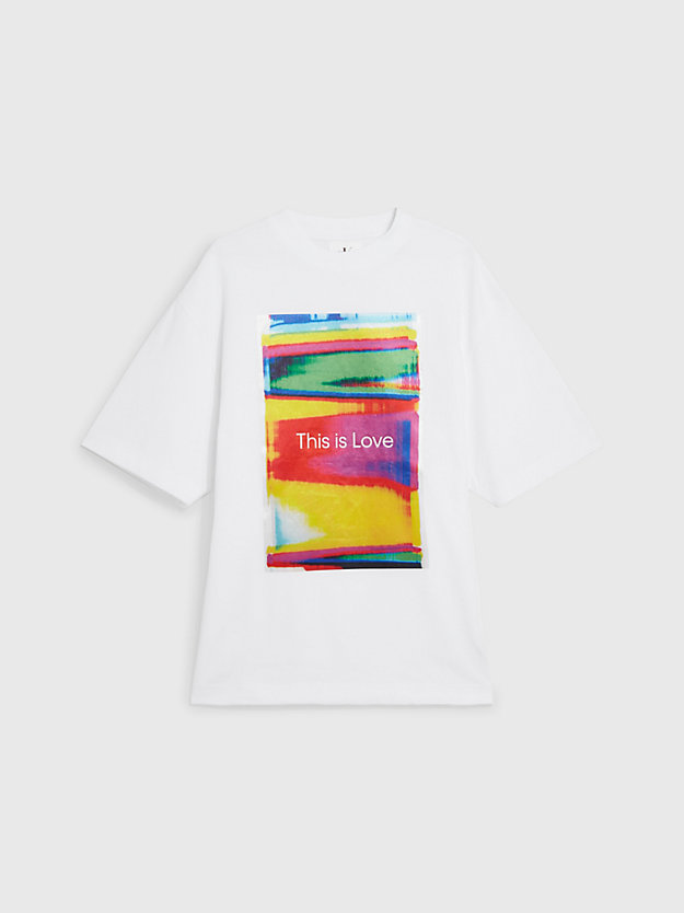 BRIGHT WHITE T-shirt unisexe imprimé - Pride for unisex CALVIN KLEIN JEANS