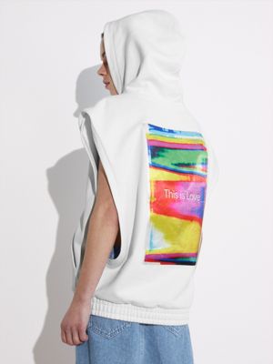 Calvin klein clearance rainbow hoodie