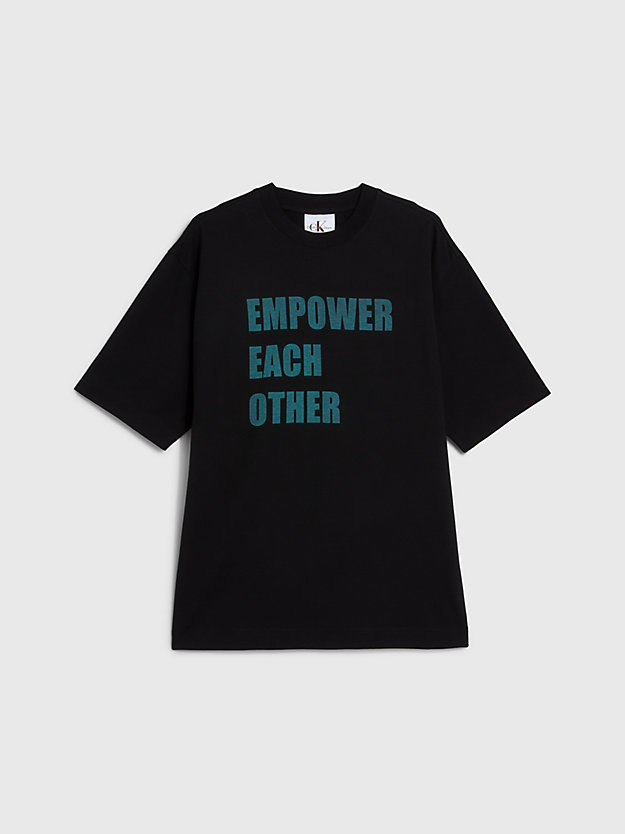 CK BLACK Unisex Oversized Printed T-shirt - Pride for unisex CALVIN KLEIN JEANS
