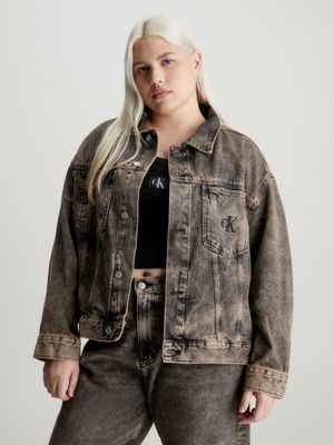 Calvin klein oversized outlet denim jacket