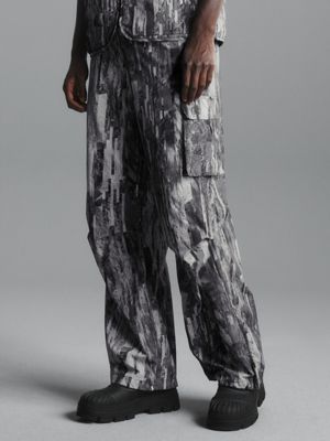 Shell Tie Dye Printed Cargo Pants