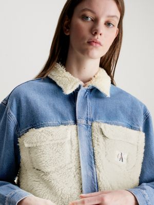 Calvin klein sherpa hot sale denim jacket