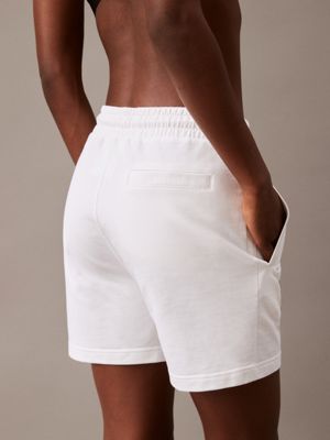 bright white unisex jogger shorts - pride for adults gender inclusive calvin klein jeans