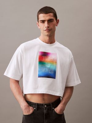 Calvin klein rainbow t shirt hotsell