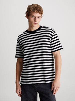 Calvin red and 2024 black striped shirt