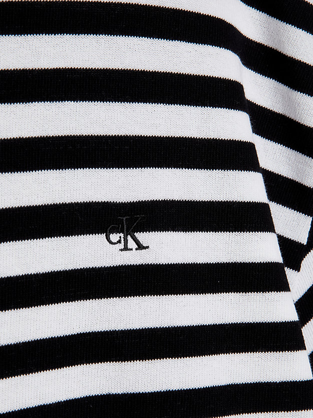 ck black / whisper white unisex oversized striped t-shirt for unisex calvin klein jeans