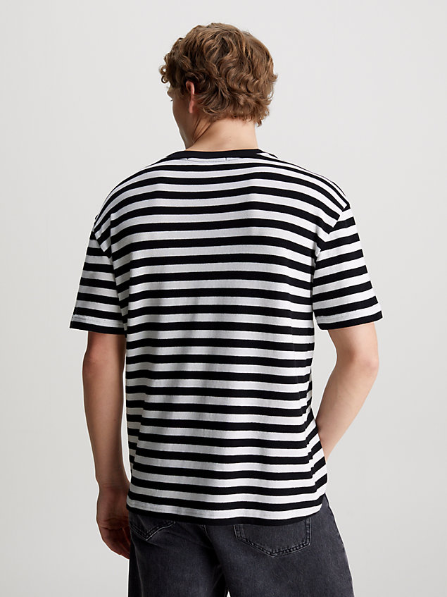 black unisex oversized striped t-shirt for unisex calvin klein jeans
