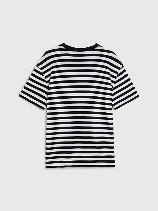 black unisex oversized striped t-shirt for unisex calvin klein jeans