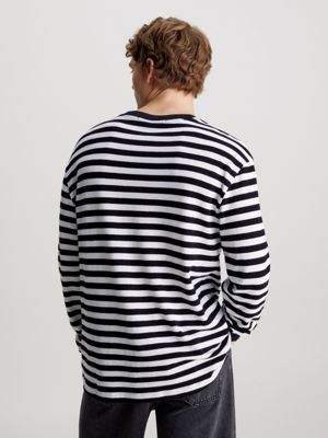 black white striped long sleeve