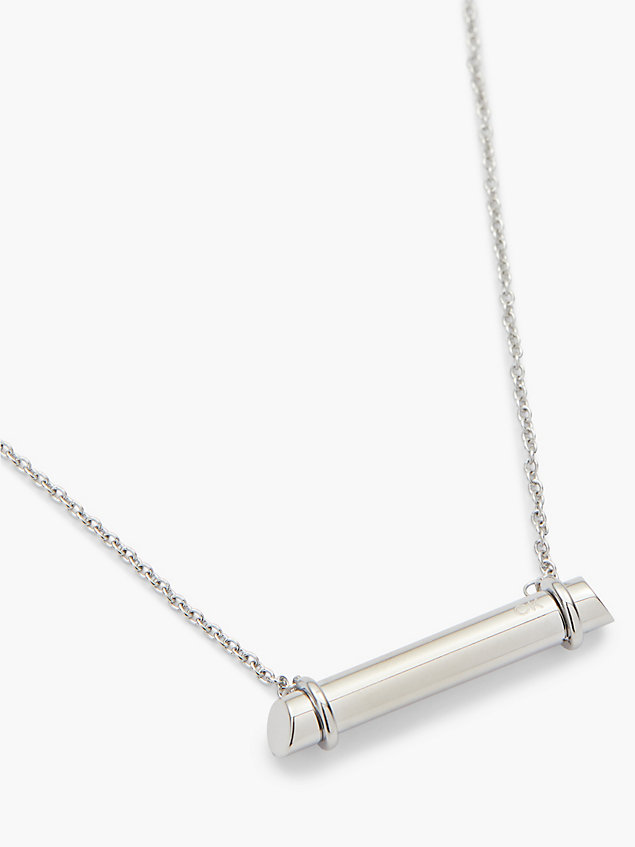 collier - elongated linear silver pour femmes calvin klein