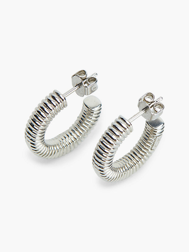 silver earrings - playful repetition for women calvin klein