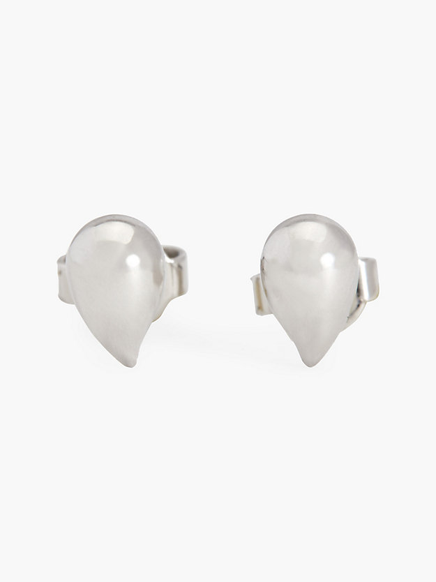 silver earrings - sculptured drops for women calvin klein