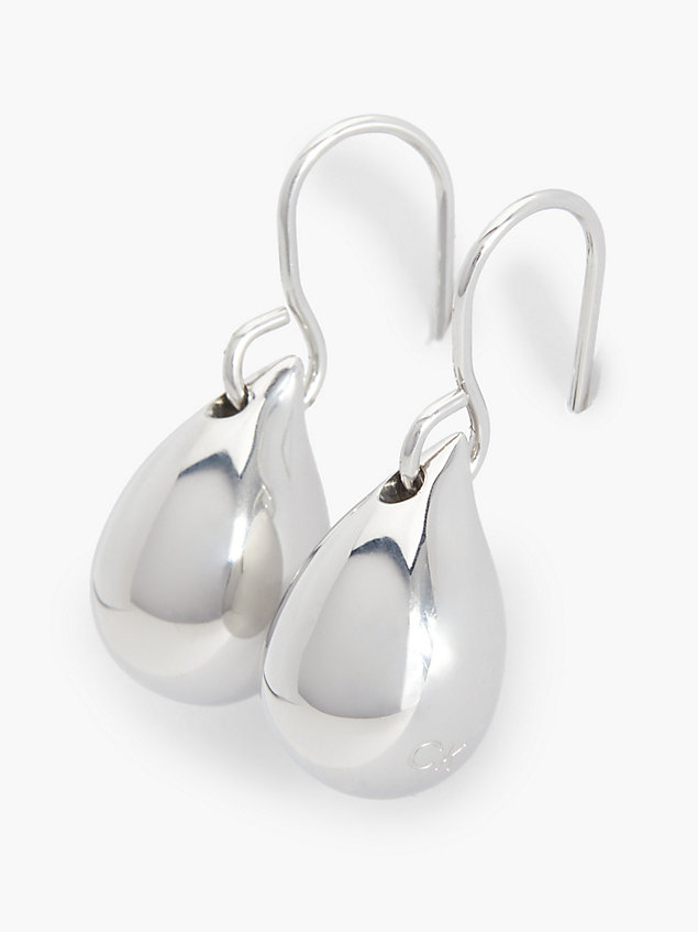 silver ohrringe - sculptured drops für damen - calvin klein