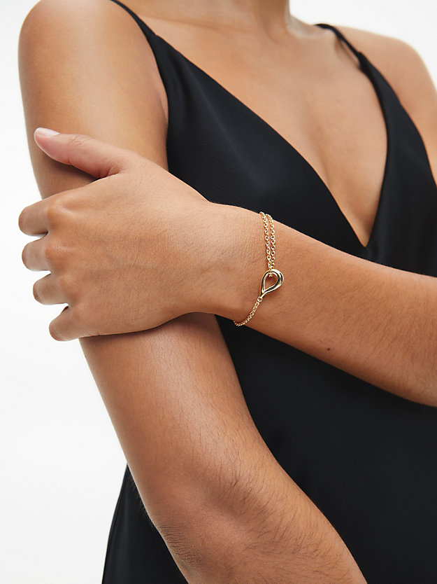 bracelet - sculptured drops gold pour femmes calvin klein