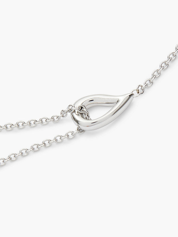 silver halskette - sculptured drops für damen - calvin klein