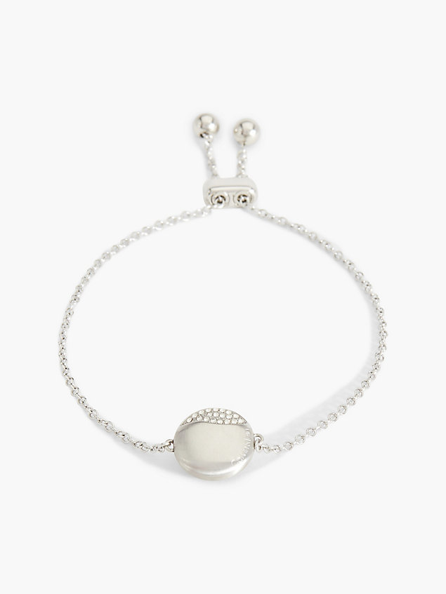 silver bracelet - minimal circular for women calvin klein