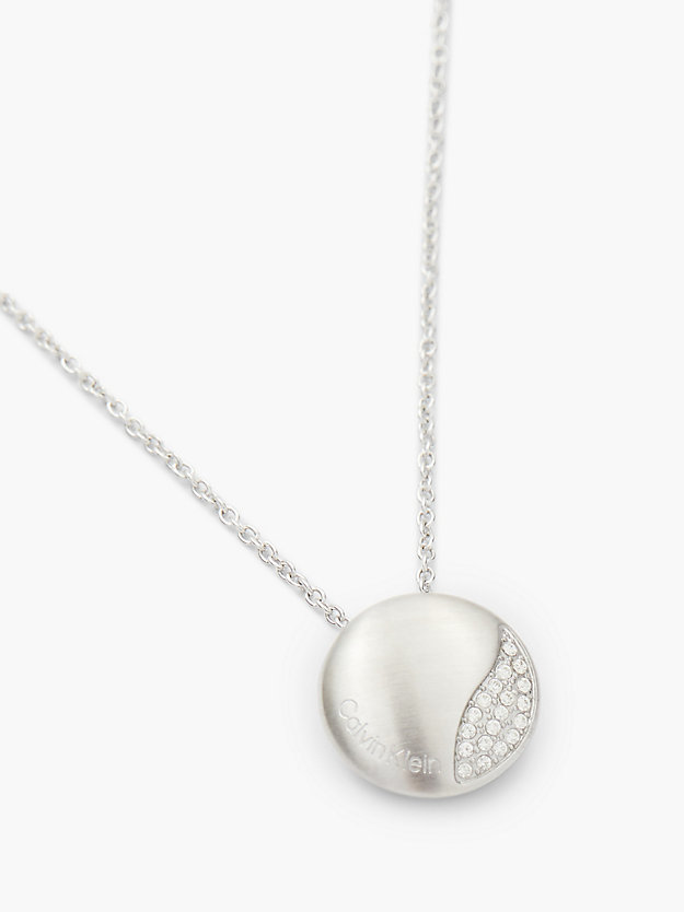 SILVER Necklace - Minimal Circular for women CALVIN KLEIN