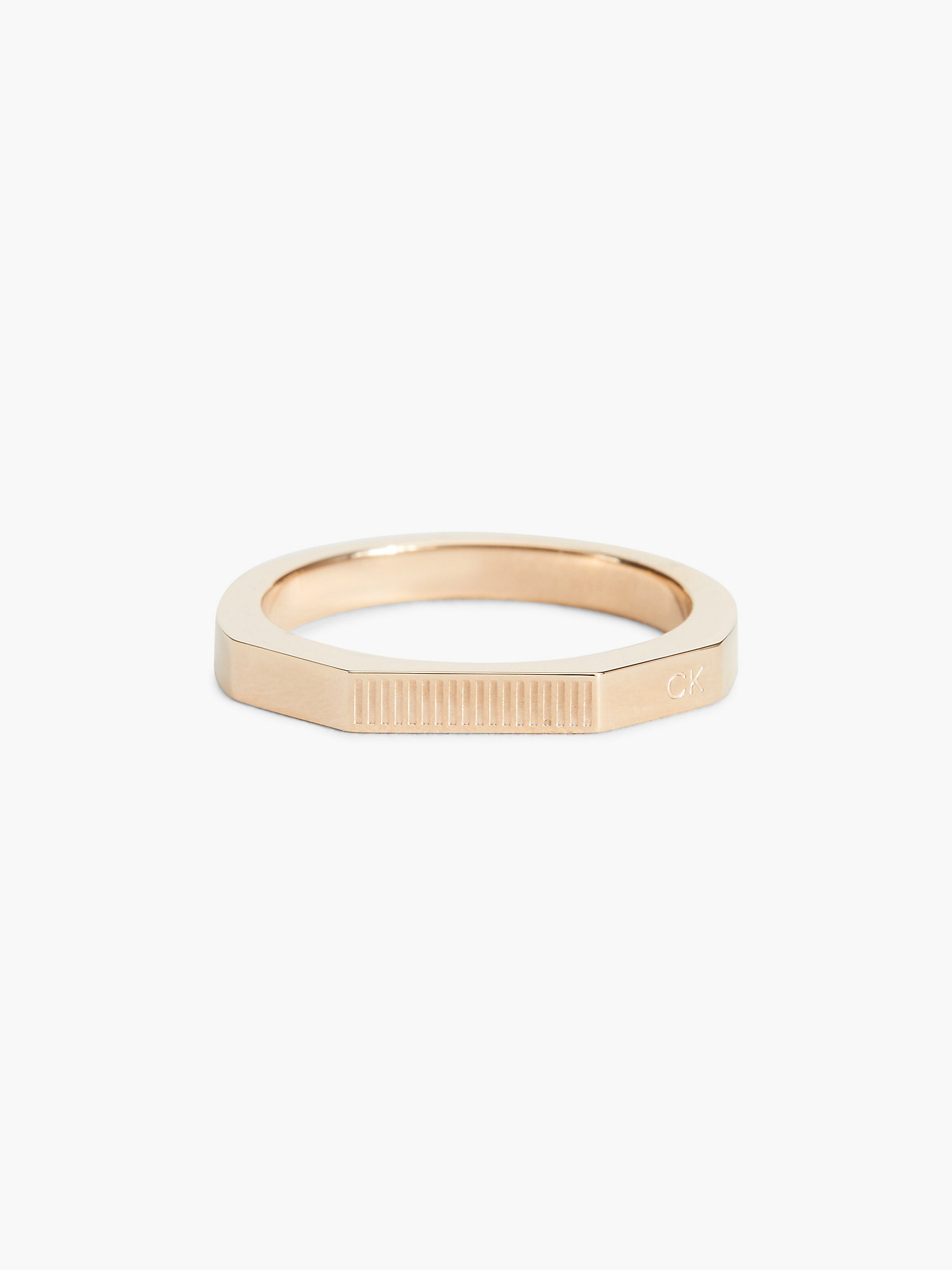 Carnation Gold Ring - Faceted Bar undefined women Calvin Klein