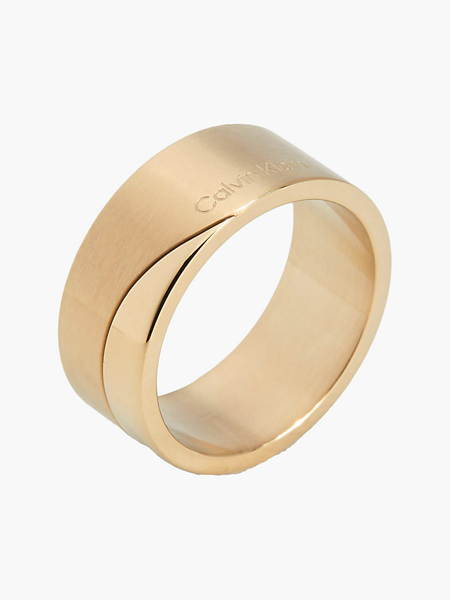 gold ring - minimal circular for women calvin klein