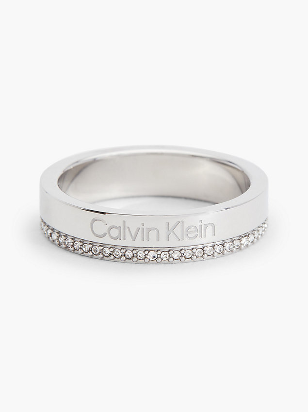anello - minimal linear silver da donne calvin klein