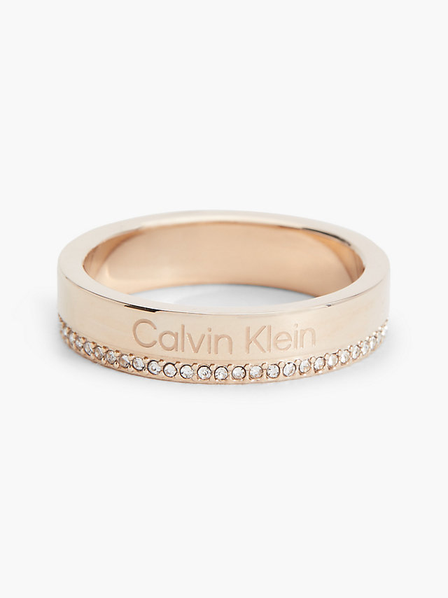 Carnation Gold Ring - Minimal Linear undefined women Calvin Klein