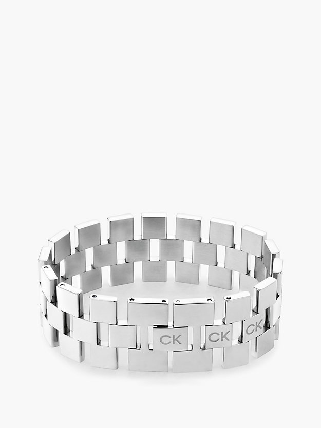 braccialetto - geometric silver da donna calvin klein