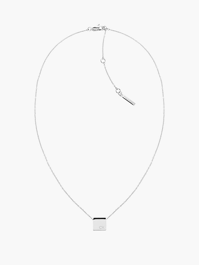 silver necklace - geometric for women calvin klein