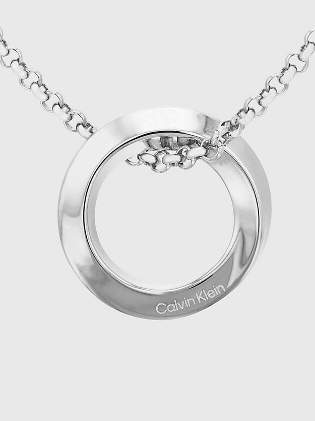 silver halskette - twisted ring für damen - calvin klein