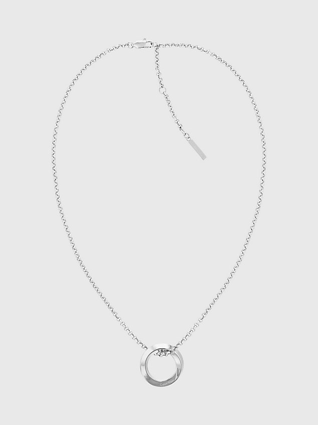 silver necklace - twisted ring for women calvin klein